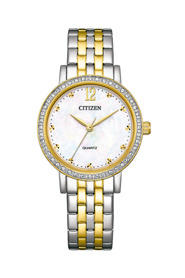 Women's Analog Beige Mop Dial Watch - EL3104-54D