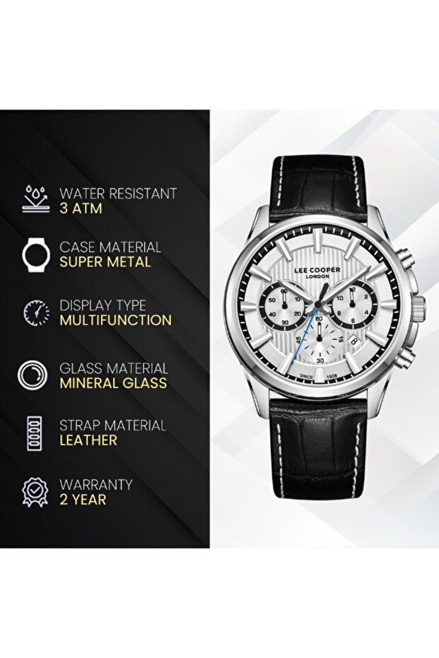 Men's Multi Function SILVER Dial Watch - LC08239.331 - 8