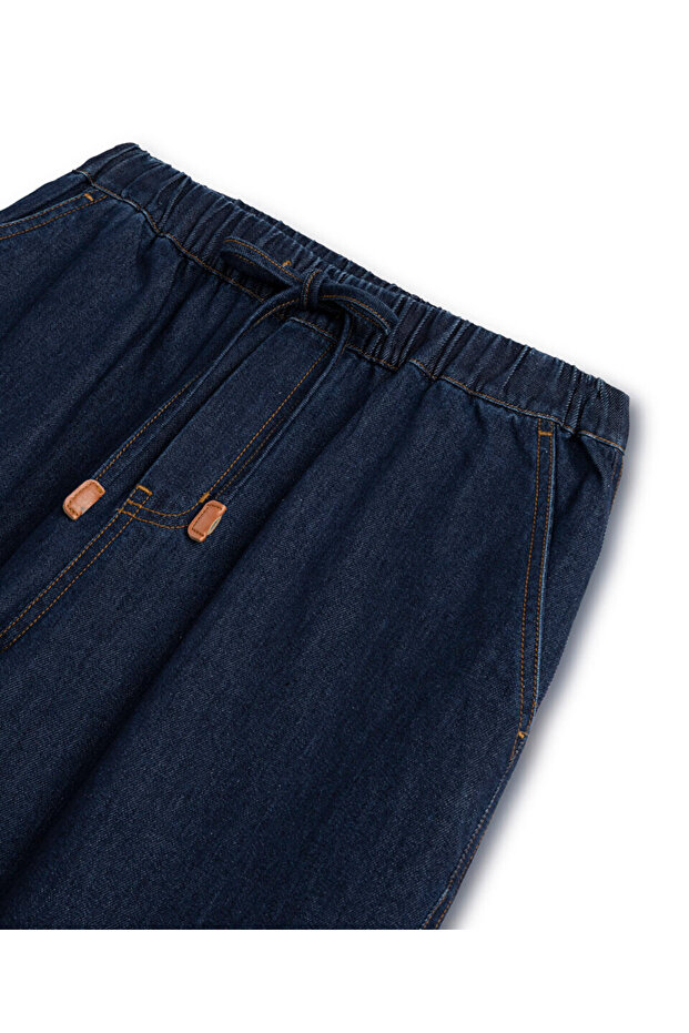 ELASTİK BEL JEAN PANTOLON - 4