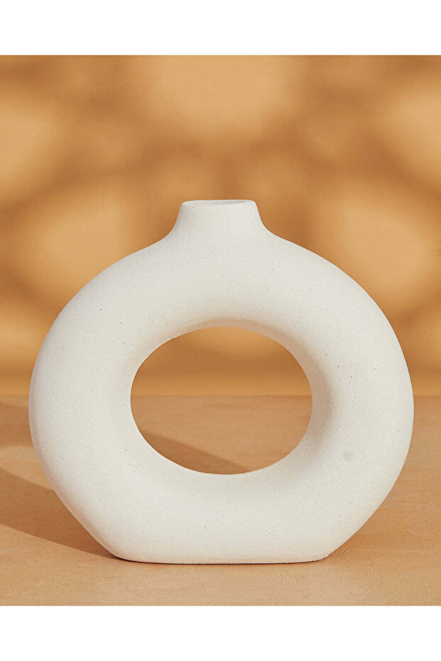 Cream Nordic Loop Vase - 1