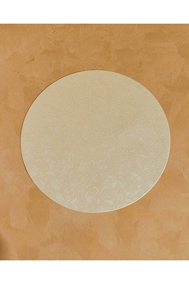 مفرش طاولة دائري أبيض - 2