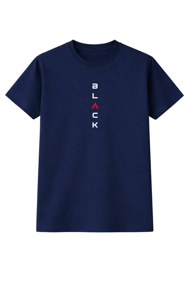Black Oversized Printed Men's T-Shirt 100% Cotton Unisex Street Style Summer T-Shirt