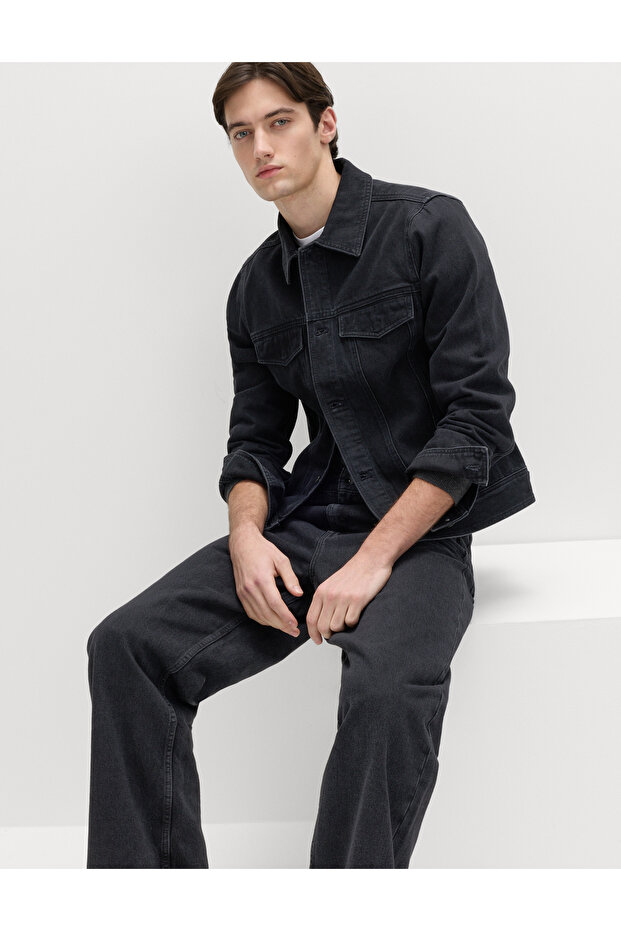 Denim Trucker Ceket - 5