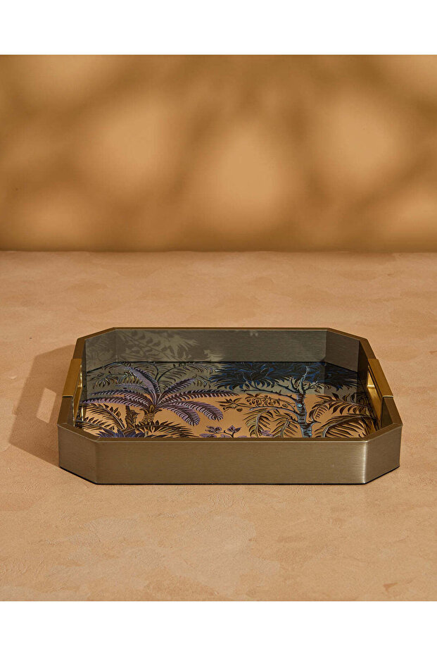 صينية مربعة مطبوع متعددة الألوان - 2