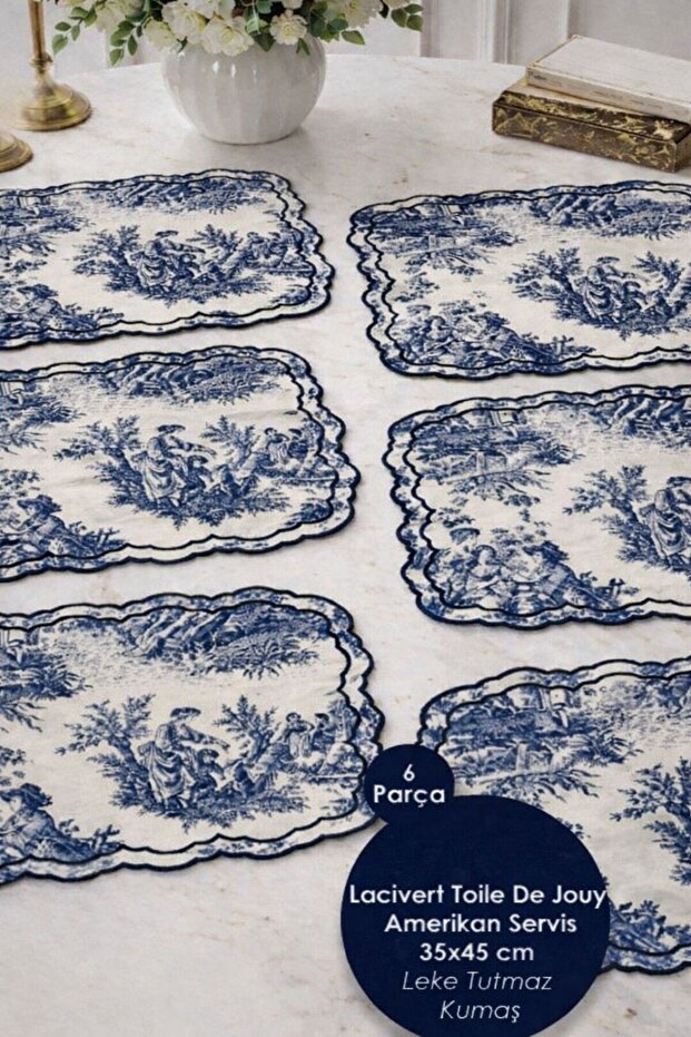 Amerikan Servis 6 Parça (mavi) - 1