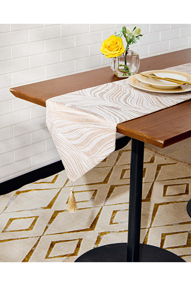 Gold Printed Table Runner - 1