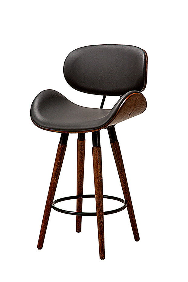 BAR TABURESİ 975 MODEL ANTRASİT DERİ