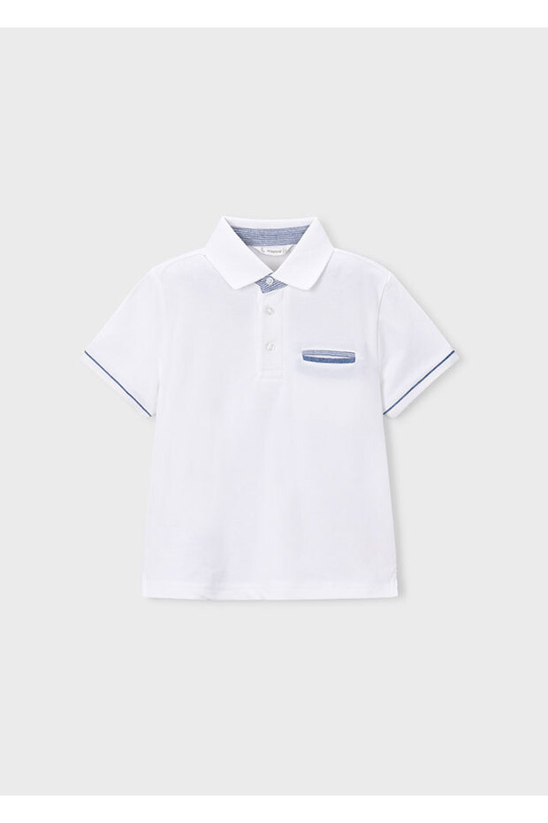 Boy's Polo Collar T-Shirt White 3103