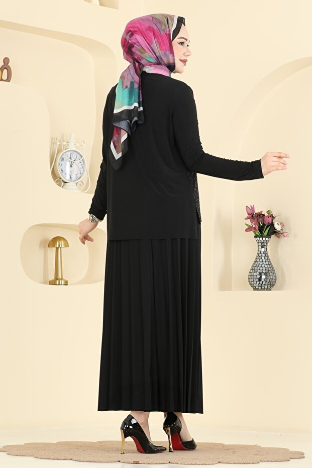 Belden Bağcıklı Gömlek Takım 3274HBS856-MS Siyah - 4