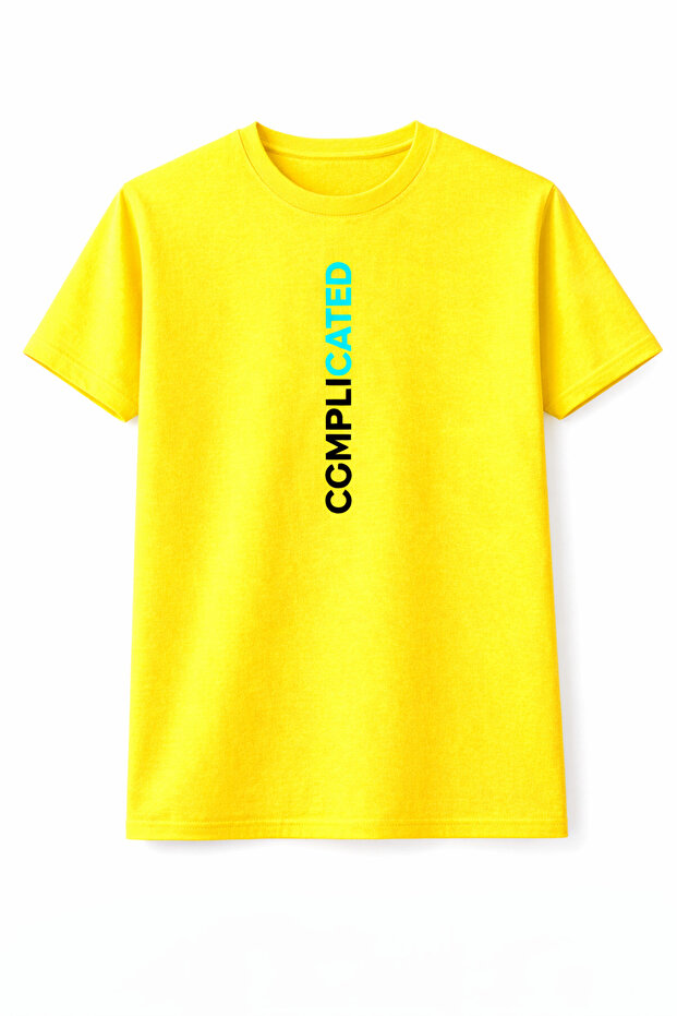 Complicated Printed Oversized Unisex T-Shirt 100% Cotton Summer Street Style Unisex T-Shirt