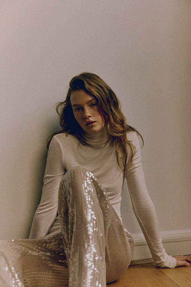 بنطلون مزين بالترتر - 4