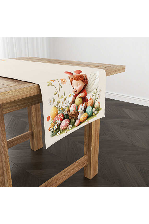 Digital Printed Runner - Rabbit Pattern - Easter - Happy Easter - 140X40 cm - 3