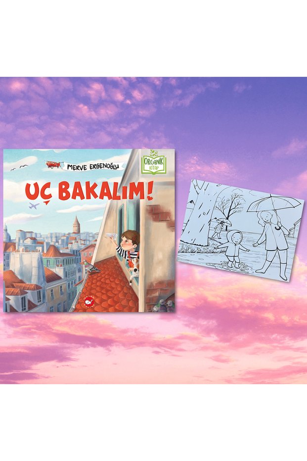 UÇ BAKALIM / Organic Book / Hardcover / Postcard Painting Gift