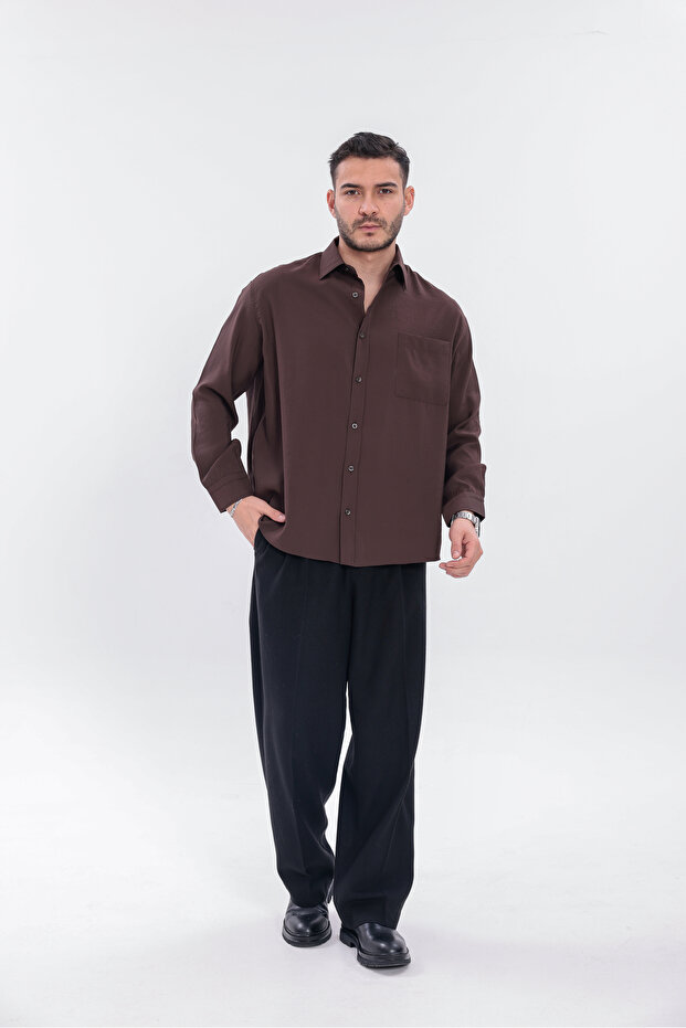 Oversize Modal Gömlek - 1