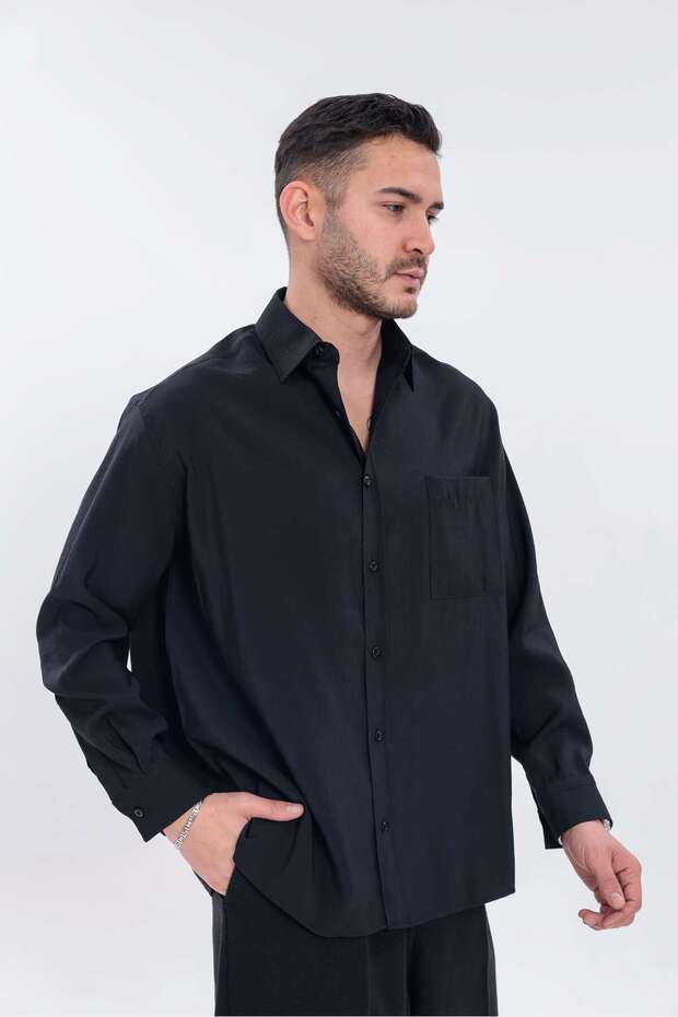 Oversize Modal Gömlek - 6