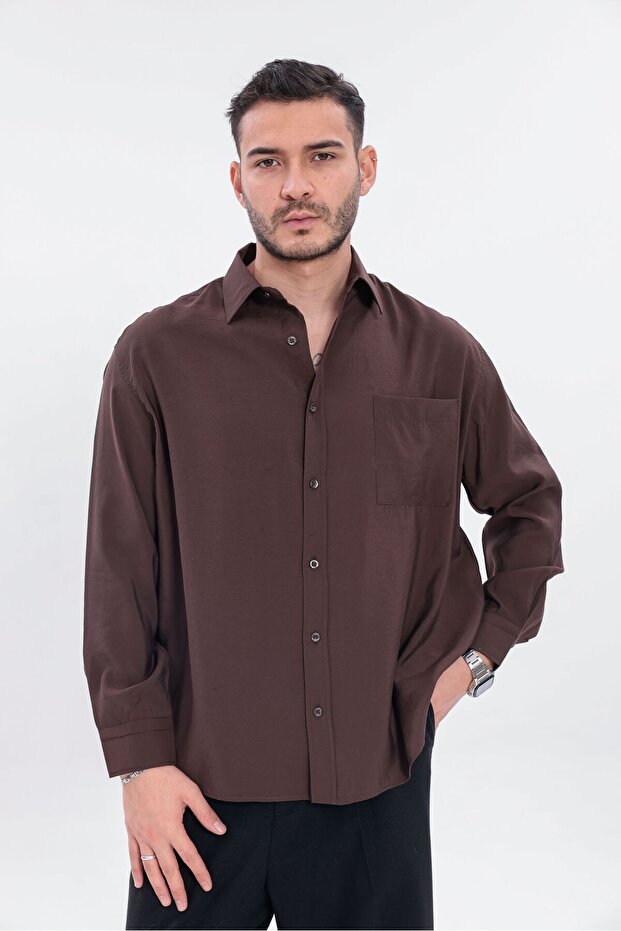 Oversize Modal Gömlek - 5