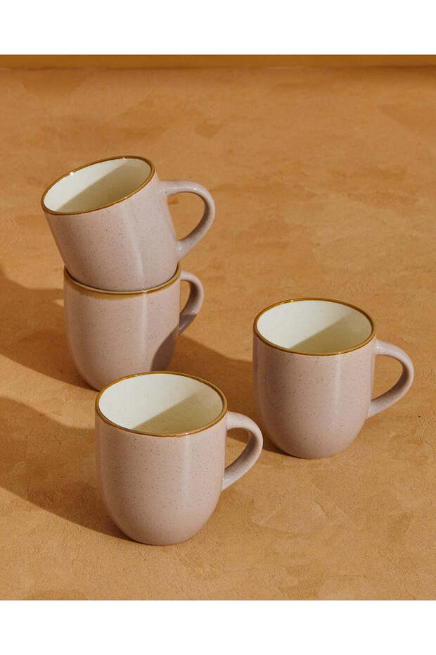 طقم أكواب بيج مزجج (5 قطع) - 2