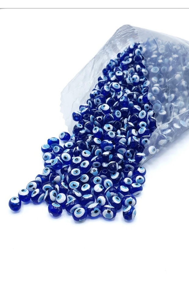 Lentil Evil Eye Beads Hair Beads Jewelry Marteniçka Beads 100 Pieces