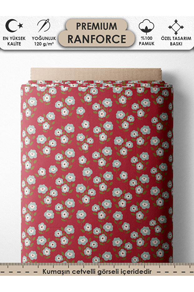 100% Cotton Ranforce Fabric 100X240 cm 120 G/M² Digital Printing Premium Patchwork and Sewing