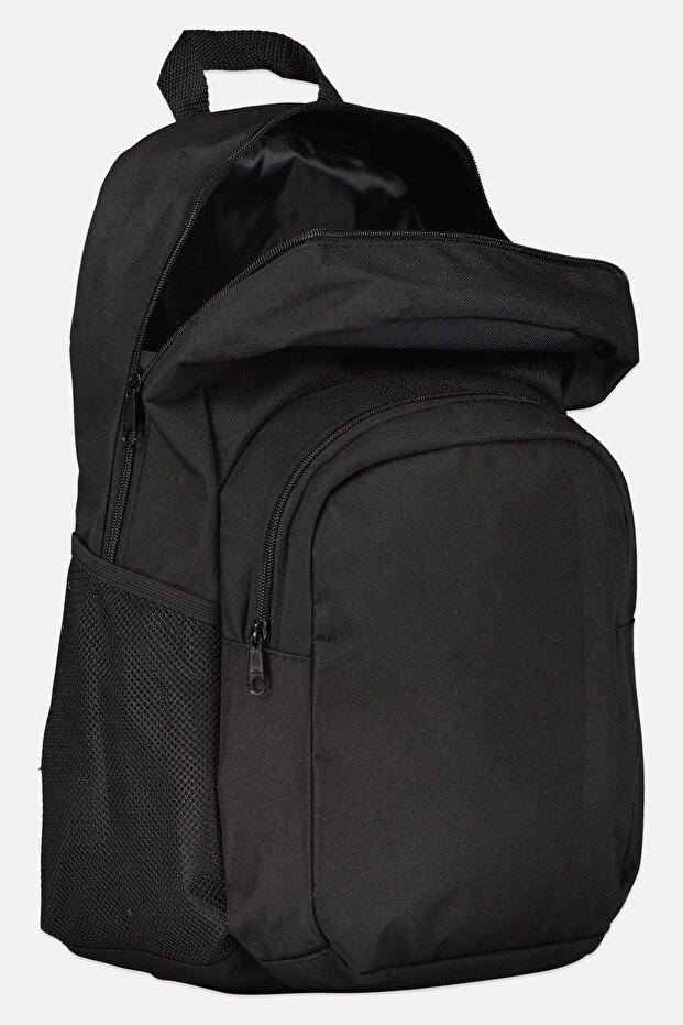 حقيبة ظهر بشعار العلامة التجارية للرجال، لون أسود - 3