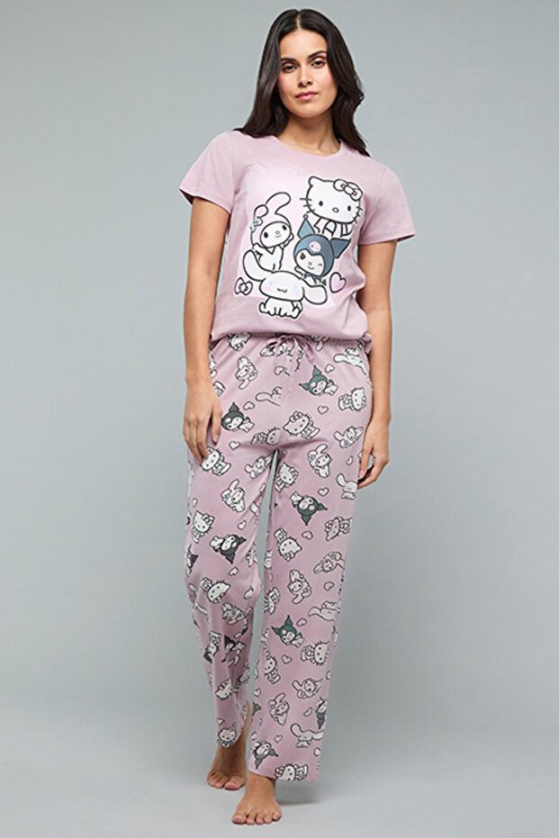 Women's Orchid Kuromi Print Pyjama Set