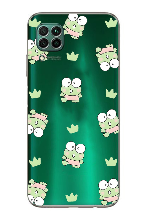 حافظة هاتف هواوي بي 40 لايت متوافقة مع فراج منقوش شفافة - 1