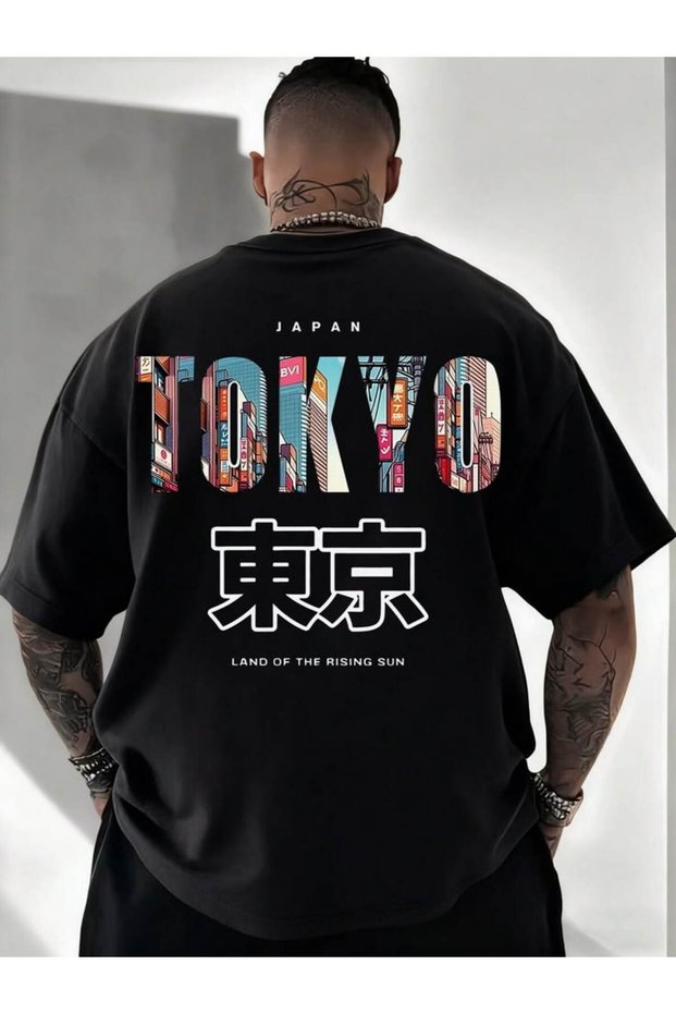Men Oversize T-Shirt Dark Knight Inspired Print – Streetwear Cotton