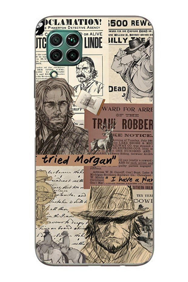 حافظة هاتف هواوي P40 لايت متوافقة مع ويسترن منقوش شفافة - 1