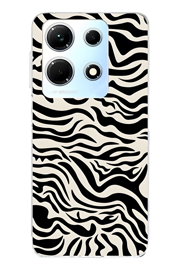 Infinix Note 30 Compatible Zebra Patterned Transparent Phone Case - 1