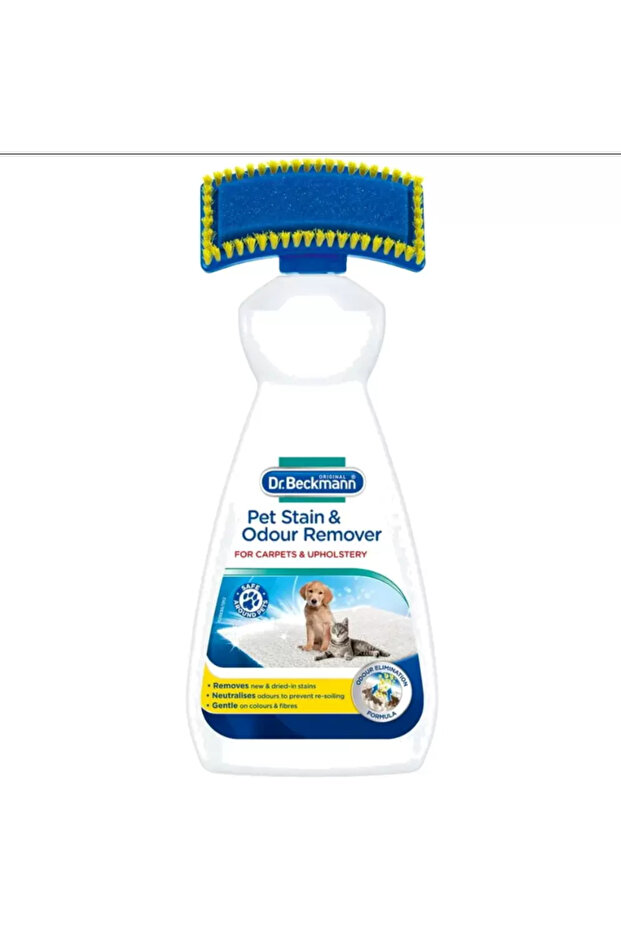 Dr. Beckmann Pet Stain And Odour Remover For Carpets And Upholstery With 2 in 1 Soft Brush