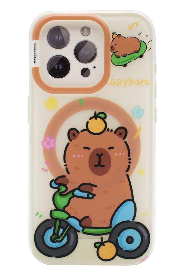 OxygenDog Silicone Case with "Patterned Compatible with MagSafe for iPhone 16 - Brown