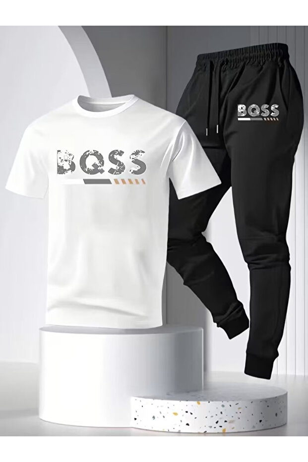 Boos Printed top and bottom shorts t-shirt set - Oversized Relaxed Fit combed cotton plain summer shorts