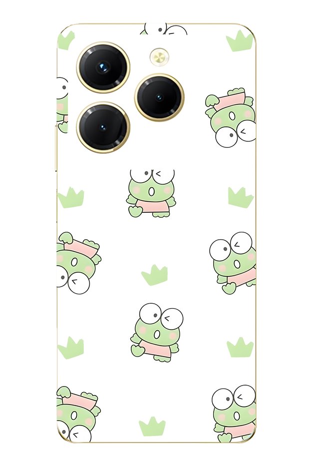 Infinix Hot 40I Compatible Frog Patterned Transparent Phone Case