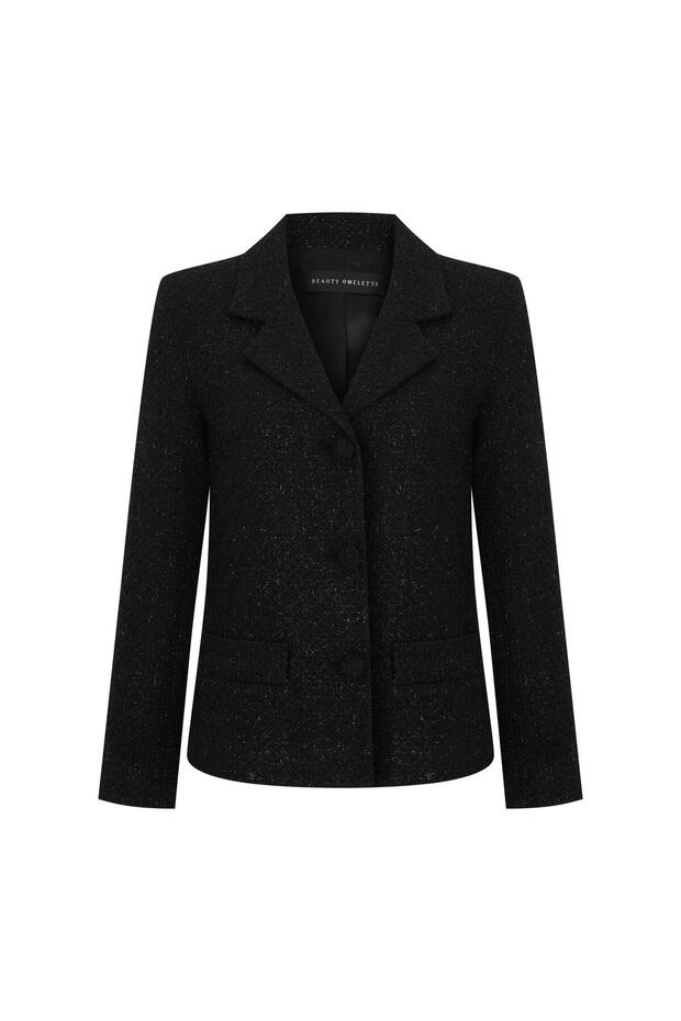 Black Petite Tweed Jacket