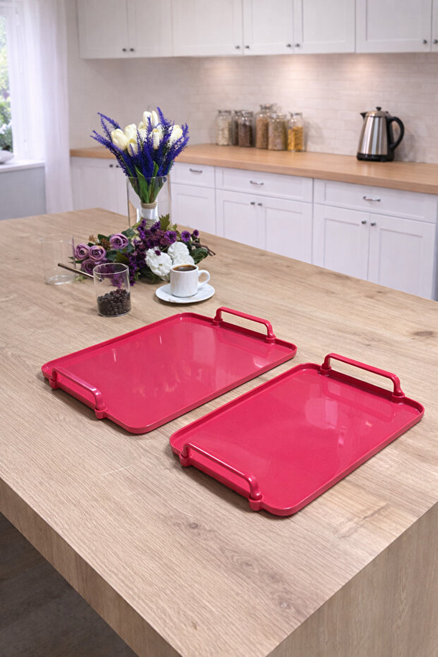 Aurora Berry Opak 2-Piece Serving Tray | Durable Presentation Tray - 30X22 cm | 38X26 cm