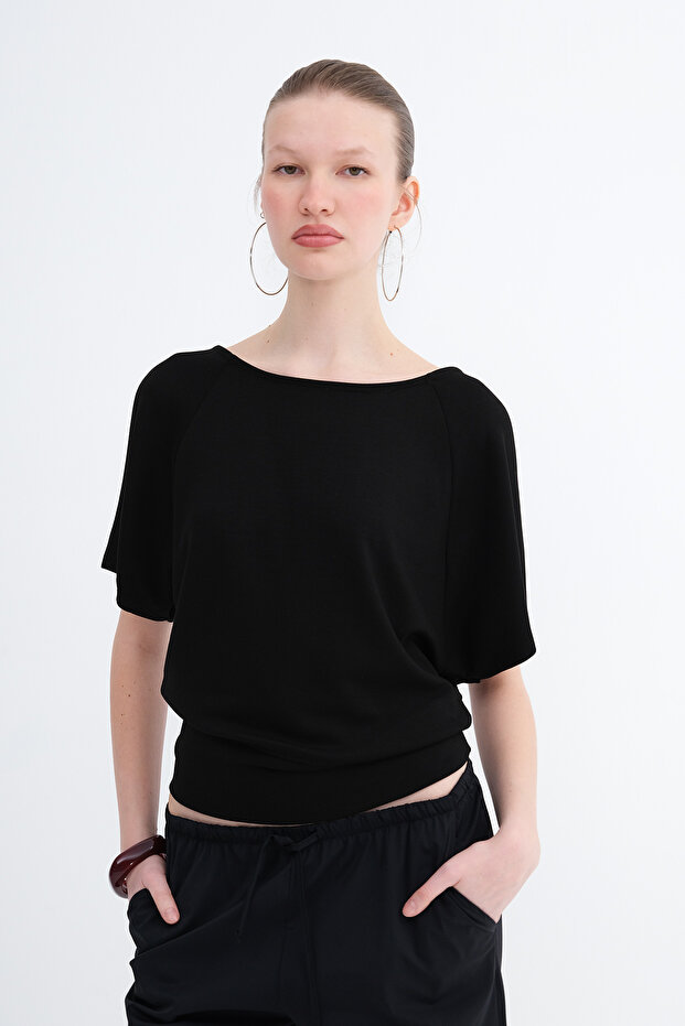 Kayık Yaka Basic T-shirt P4533 - 5