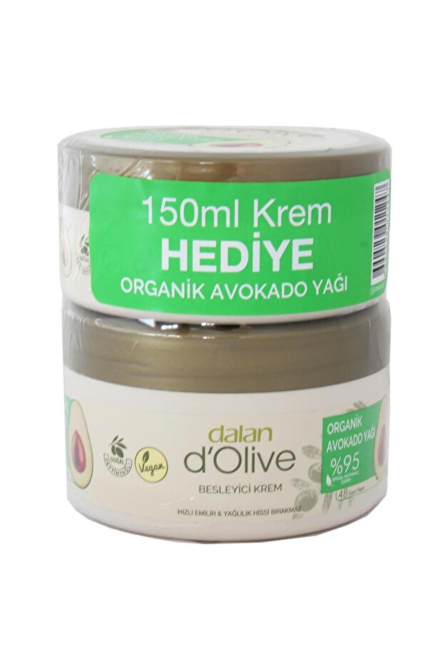 D'Olive Nourishing Organic Avocado Oil Cream 250 ml + 150 ml Gift