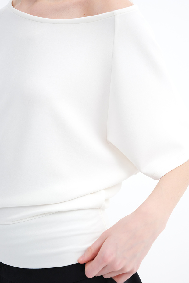 Kayık Yaka Basic T-shirt P4533 - 3