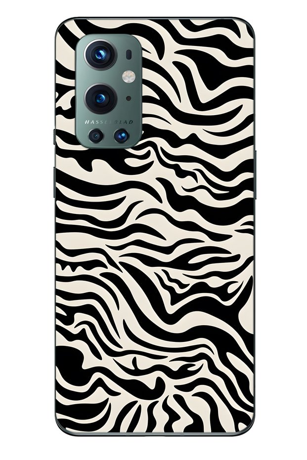 One Plus 9 Pro Compatible Zebra Patterned Transparent Phone Case