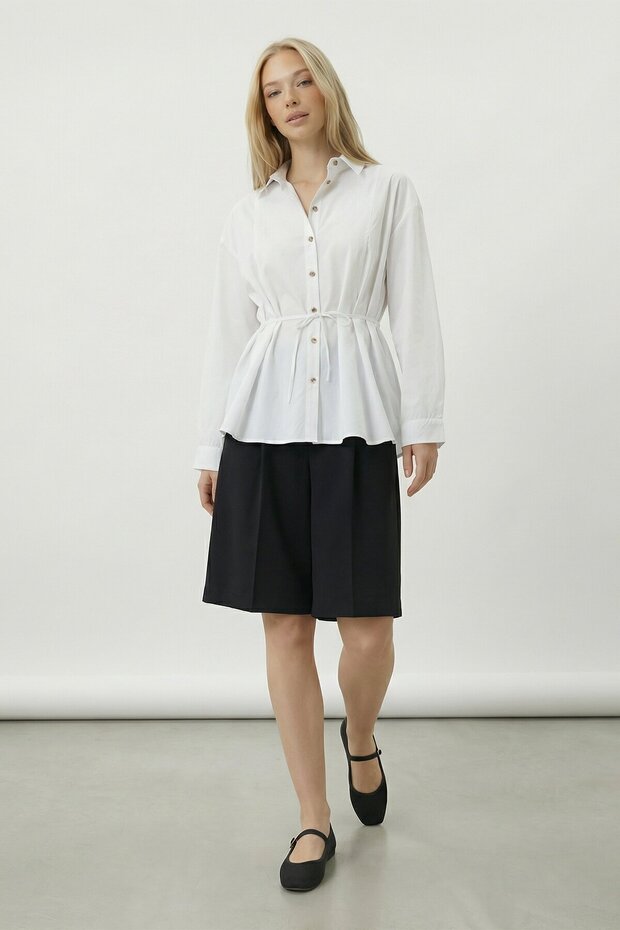 Belden Bağlamalı Gömlek - 2