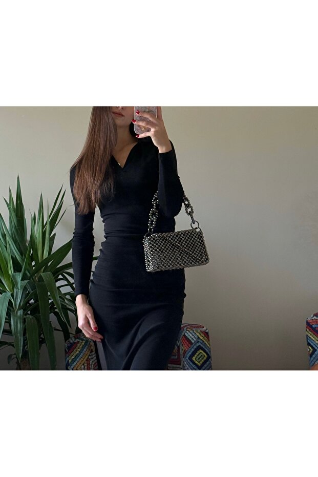 GÜMÜŞ BONCUK ÇANTA - 3