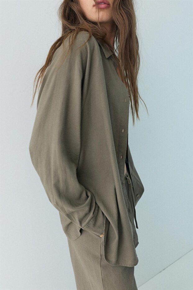 Uzun kollu rustik gömlek - 6