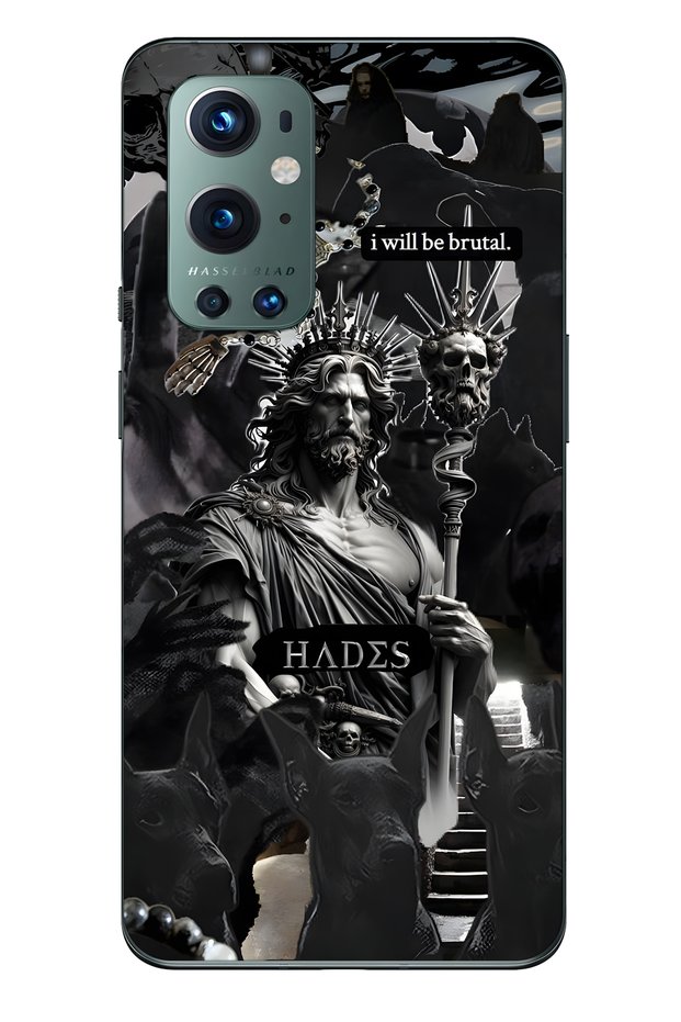حافظة هاتف شفافة متوافقة مع One Plus 9 Pro من نوع Hades Mythology منقوش