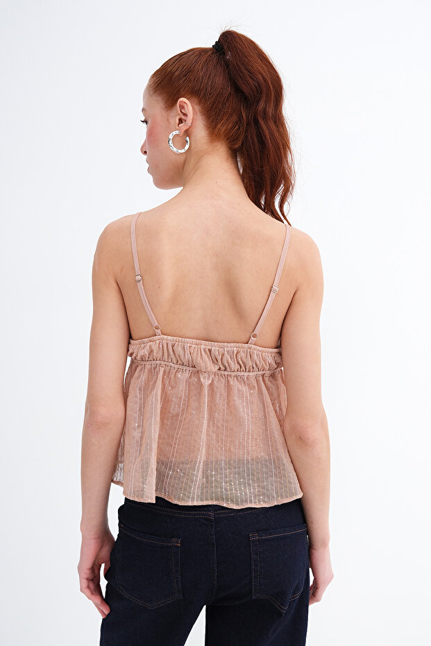 بلوزة مزينة بالترتر A18094 - 6