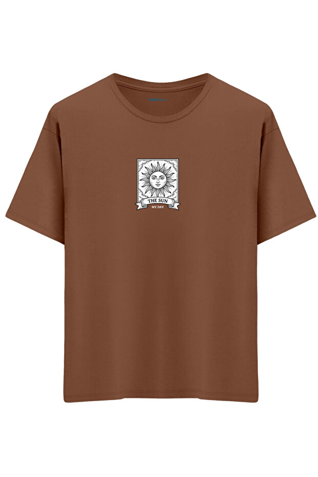 My Day Printed Crew Neck Oversized T-Shirt