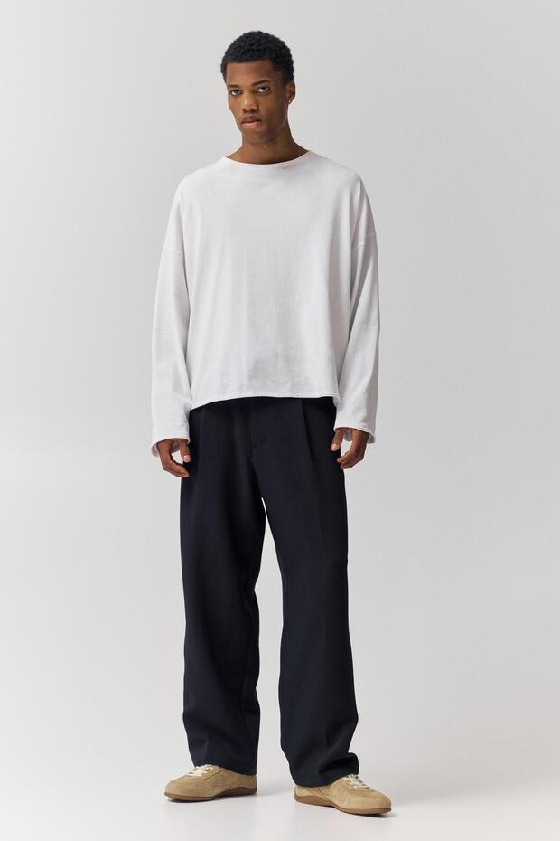 Tailored fit pilili pantolon - 1