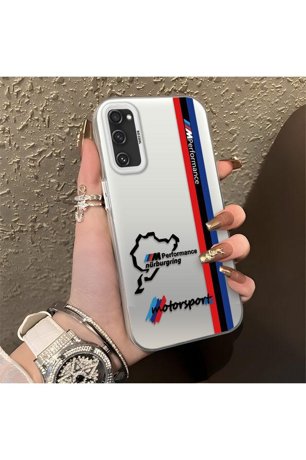 Samsung Galaxy S20 Fe Compatible Silicone Edge Hard Back Anti-Fall Phone Case Bmw Patterned
