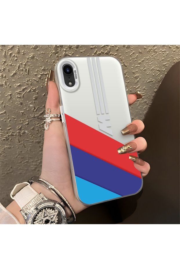 iPhone Xr Compatible Silicone Edge Hard Back Anti-Fall Case Bmw Patterned