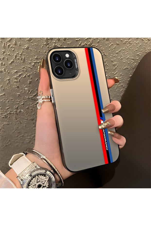 iPhone 11 Pro Compatible Silicone Phone Case with Hard Back Anti-Fall Bmw Patterned