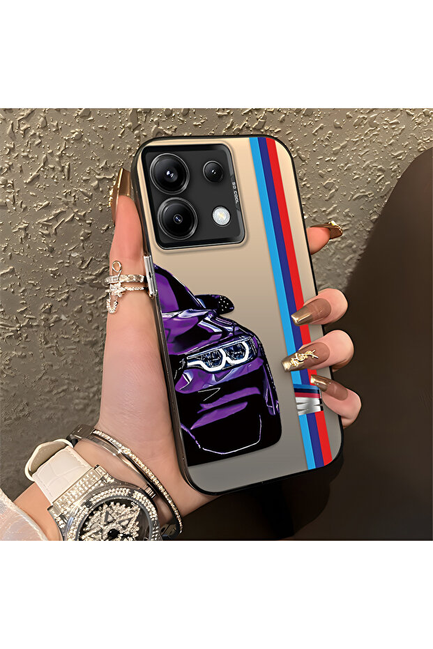 Redmi Note 13 Pro 5g Compatible Bmw Patterned Silicone Edge Hard Back Anti-Fall Phone Case